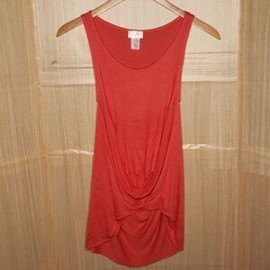 Bellino Womens Salmon Orange Tank Layered Look Small